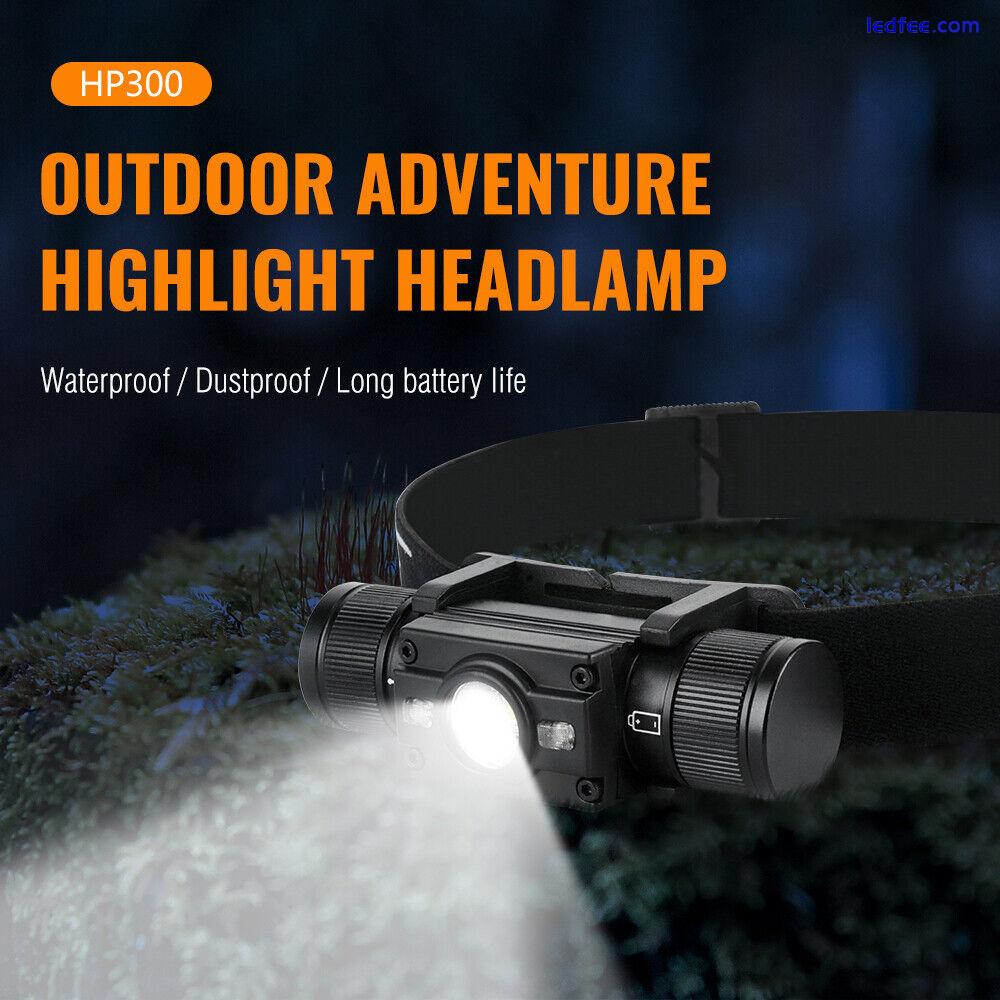 BORUiT LED Head Torch Lamp Light Rechargeable Headlight Headlamp Camping 7 Mode 2 