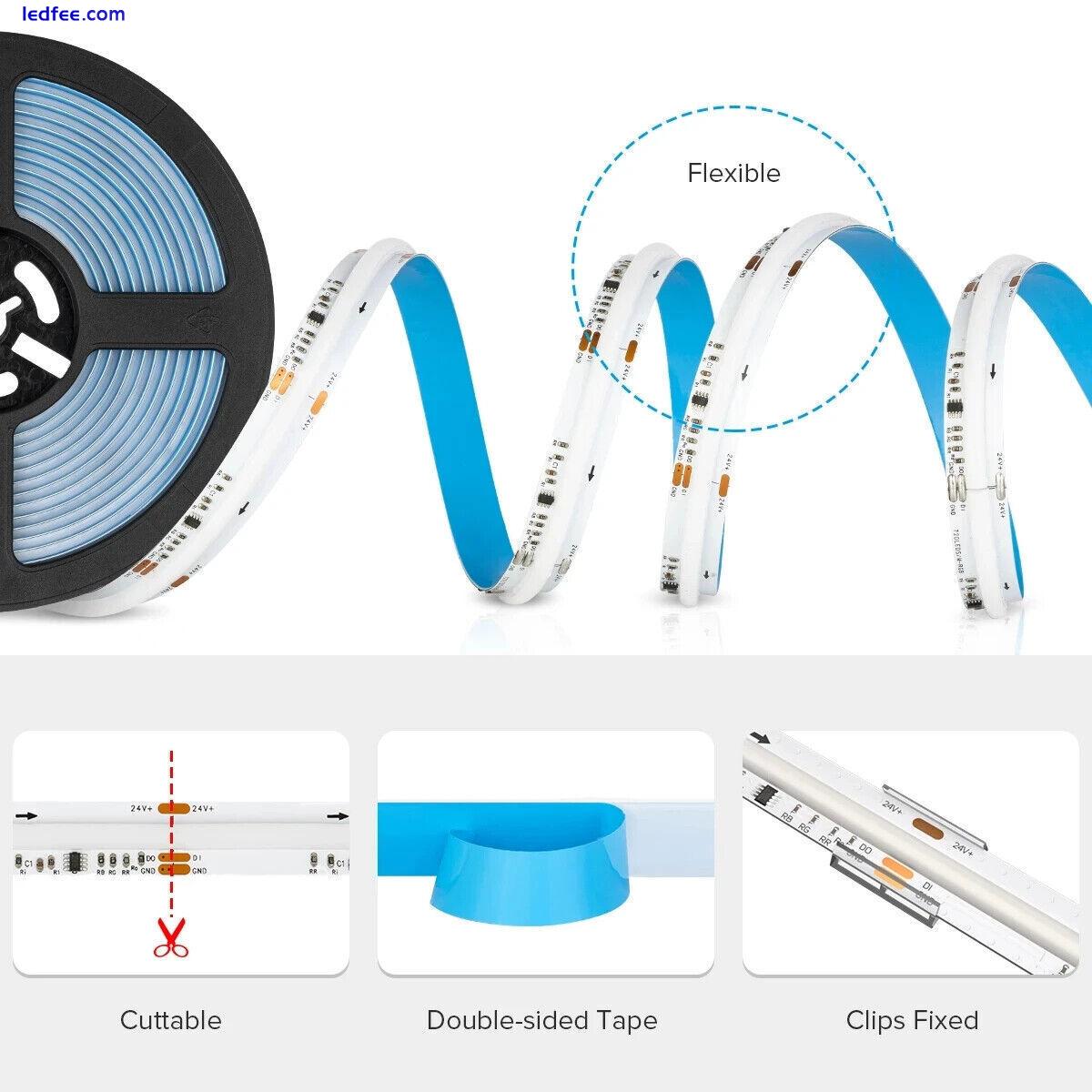 LED Strip Light Pixel Addressable RGB IC Full Color 24V WS2812B WS2811 Flexible 3 