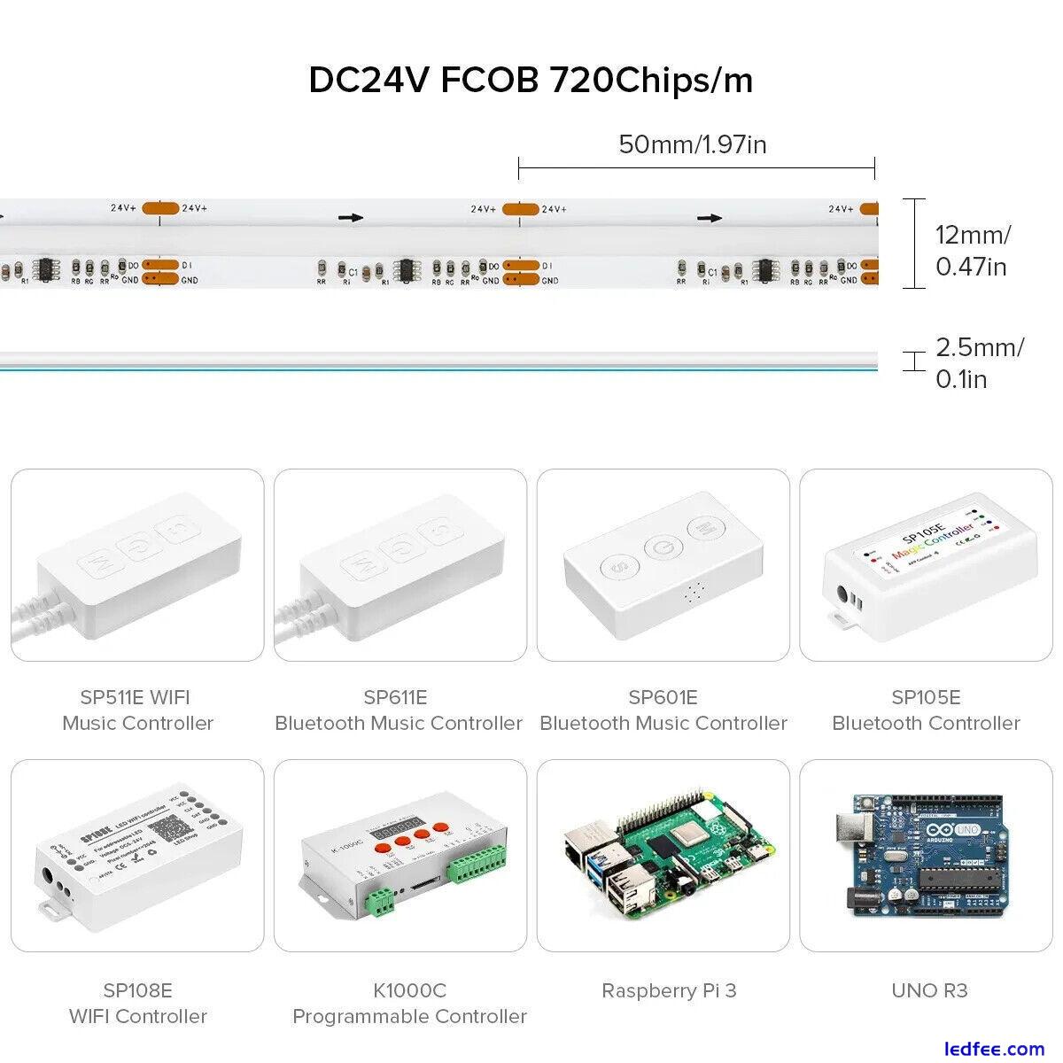 LED Strip Light Pixel Addressable RGB IC Full Color 24V WS2812B WS2811 Flexible 2 