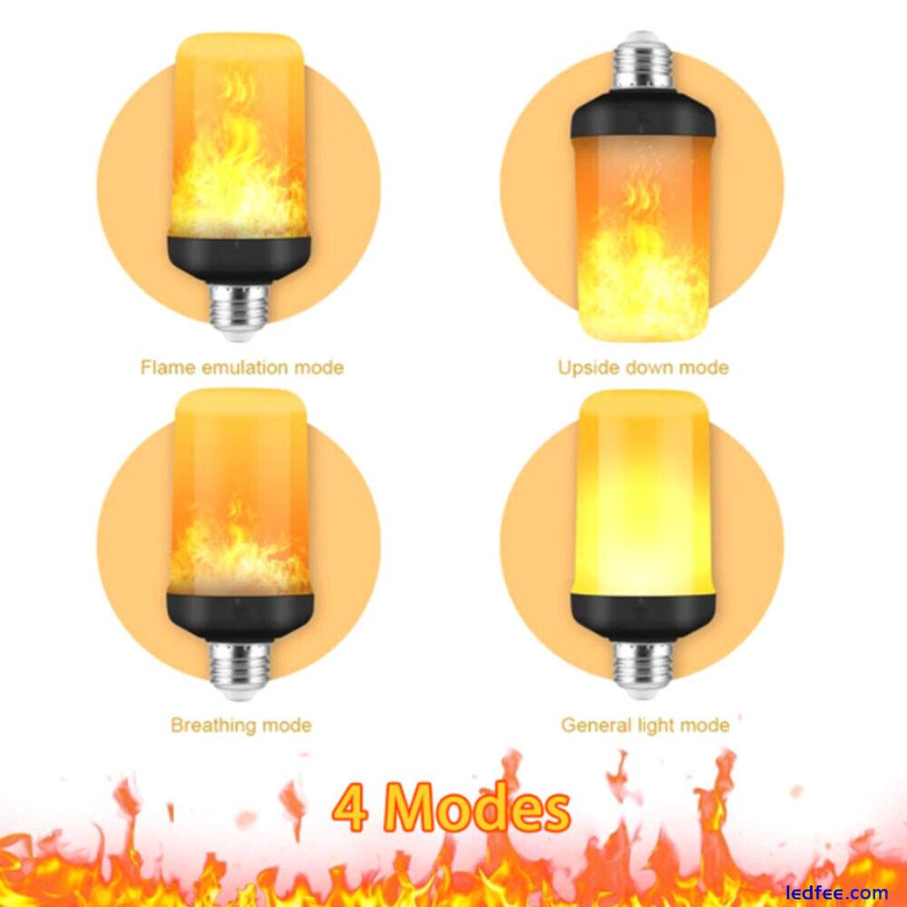 LED flame effect bulb 4 modes flame bulb with gravity sensor E26 E27 bulb 5 