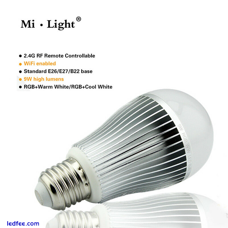 Mi Light/MIBOXER wifi rgbw LED Bulb Lamp RGB CCT E27 GU10 MR16 Light Dimmable 2 