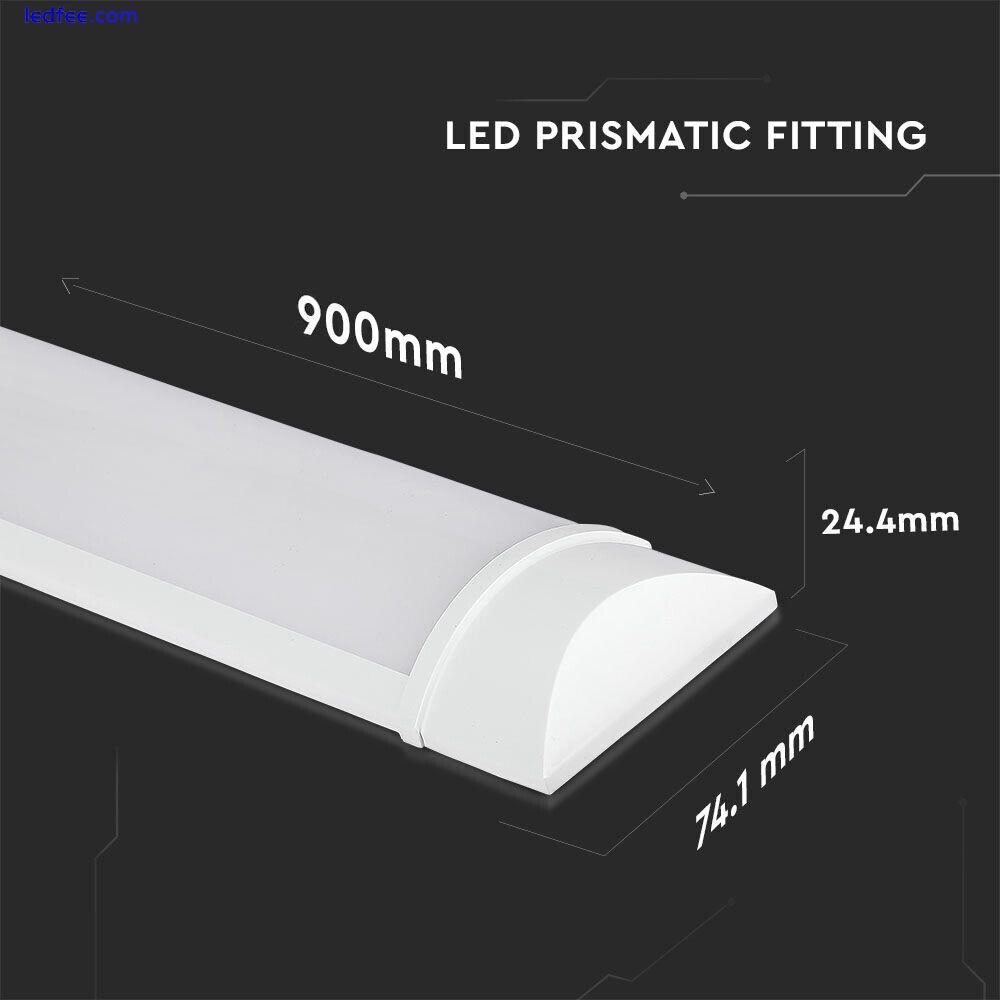 LED Batten Light Slim 3FT 30W Ceiling Fitting Low Profile 3000K 90CM LEDBRITE 0 