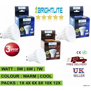 5x 10x LED GU10 BULBS 5W 6W 7W...