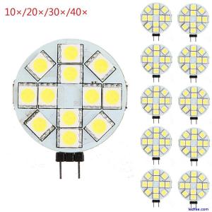 10-40×White G4 12-SMD Base Disc Type Side Pin Marine Reading LED Light Bulbs