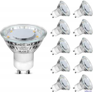 10 x Lepro GU10 LED Light Bulbs 2700K 325lm 4W (=50W Hal) Spotlight WARM WHITE