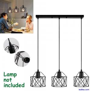 3 Way Vintage Industrial Pendant Light Hanging Retro Lamp LED Ceiling Lights