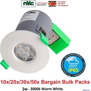 LED Downlight IP65 240v 3W All Rooms+ Bath room Shower Ceiling Warm White