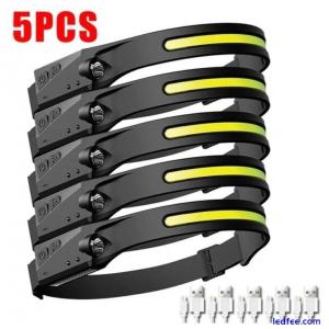 5PCS LED Head Torch Rechargeab...