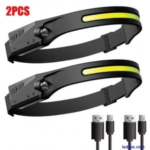 2PCS LED Head Torch Rechargeab...