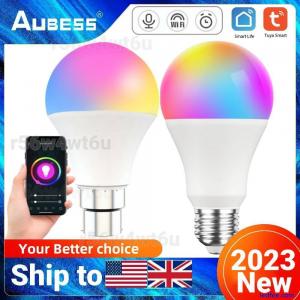 Tuya E27 B22 WiFi Smart LED Light Bulb 9W/15W RGB Colour Lamp for Alexa Google *