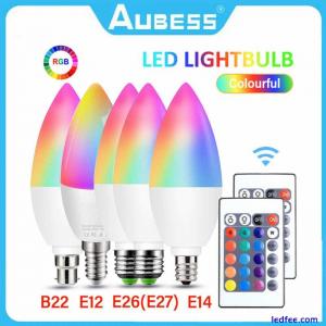 Candle LED Bulb Smart RGB Light Bulbs Remote Dimmable E12/E14/E26/E27/B22