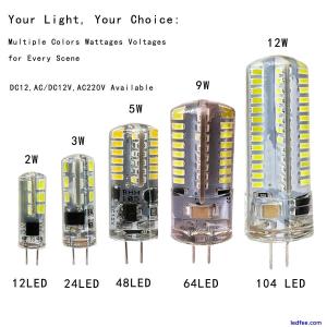 G4 LED Corn Light 2W 3W 5W 9W 12W 3000-6000K Light Bulb 12V 220V Silicone Lamp