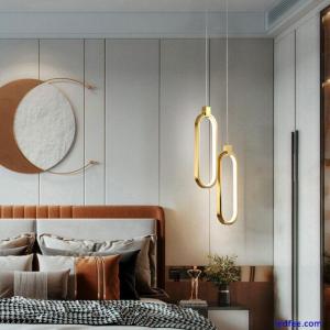 Copper Pendant Light LED Lamp Bedroom Ceiling Lights Kitchen Chandelier Lighting