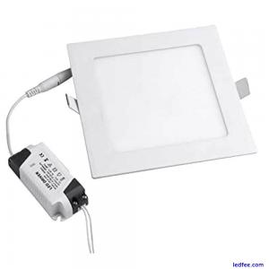 6W LED Ceiling Recessed Ultra Slim Panel Down Light Square Bathroom Kitchen Lamp