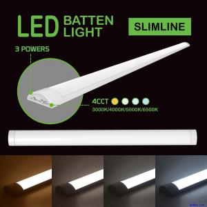 LED Slimline Batten Light Office Garage Ceiling Lamp 4FT 5FT 4CCT 3000K-6500K