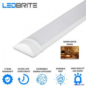 LED Batten Light Slim 3FT 30W Ceiling Fitting Low Profile 3000K 90CM LEDBRITE