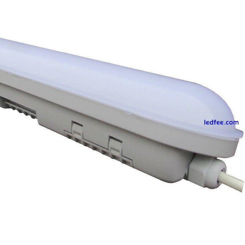 5FT SINGLE LED NON CORROSIVE LIGHT FITTING WEATHERPROOF IP65 GARAGE STRIP LIGHT 0 