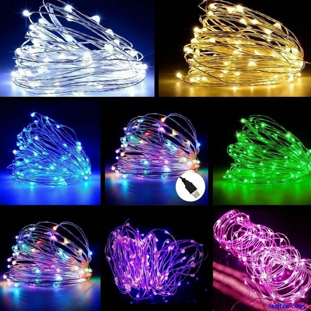 Waterproof USB LED Copper Wire String Fairy Lights Strip 5M 10M For Xmas Party  0 