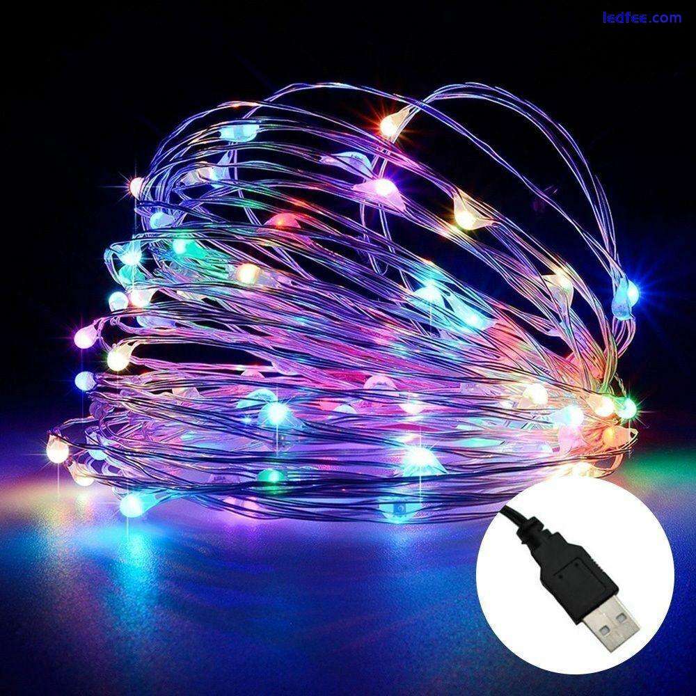 Waterproof USB LED Copper Wire String Fairy Lights Strip 5M 10M For Xmas Party  4 