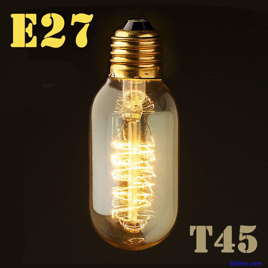 E27 B22 Retro Vintage Edison Flexible LED Bulbs Spiral Filament Light Bulb UK 1 