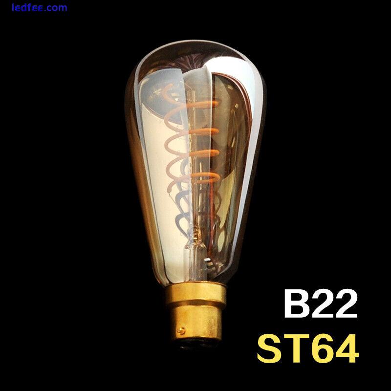 E27 B22 Retro Vintage Edison Flexible LED Bulbs Spiral Filament Light Bulb UK 5 