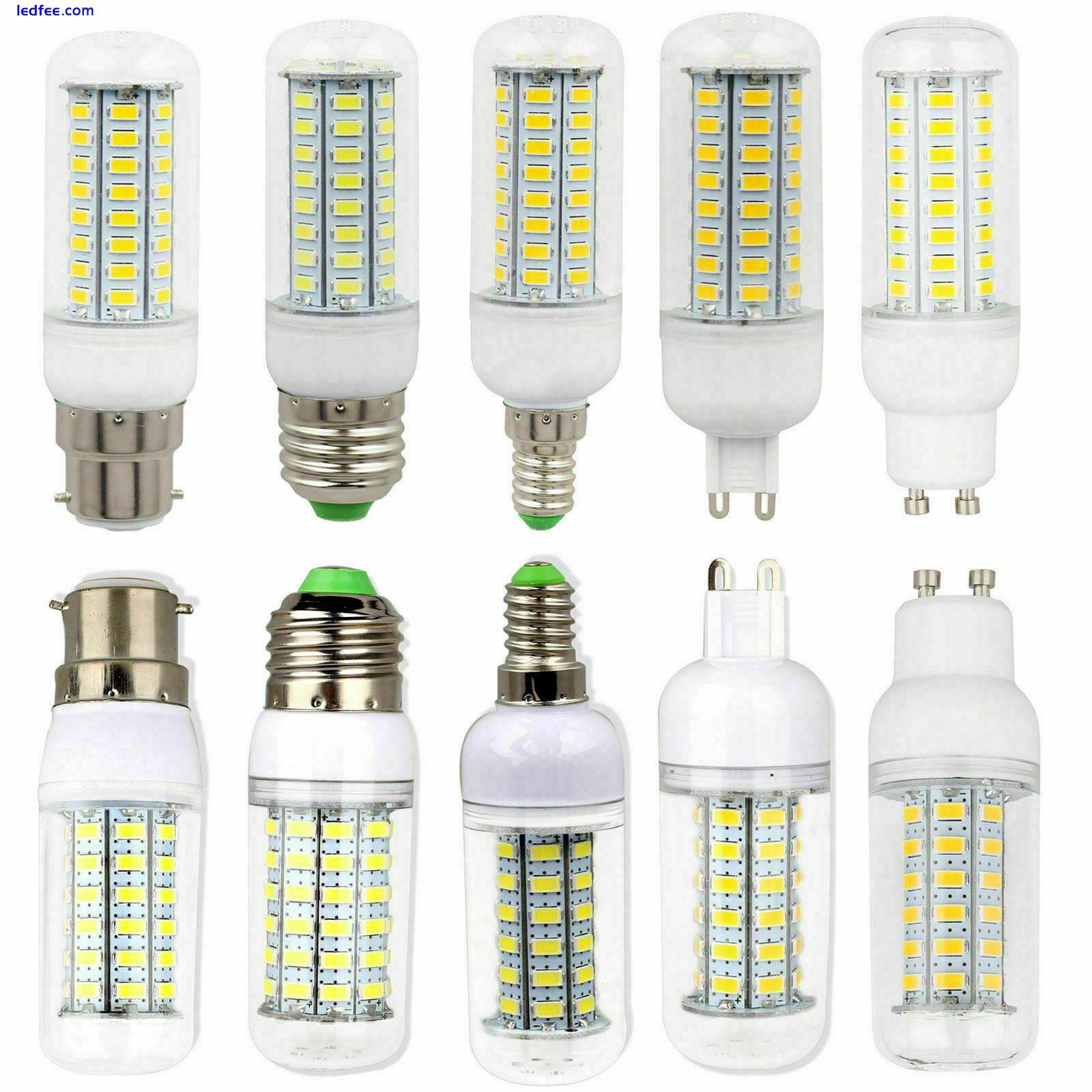 1-10X E14 E27 B22 G9 GU10 LED Corn Light Bulb ES BC 5730 SMD 7W - 25W White Lamp 0 