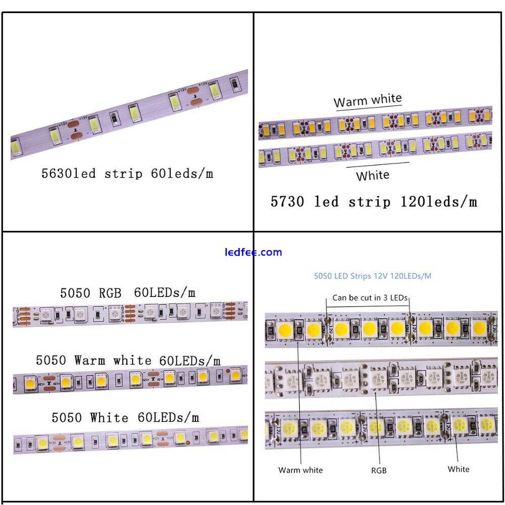 SMD 2835 5630 5050 60/120/240/480LEDs/m RGB LED Strip 5M 300/600/1200/2400LEDs/m 0 