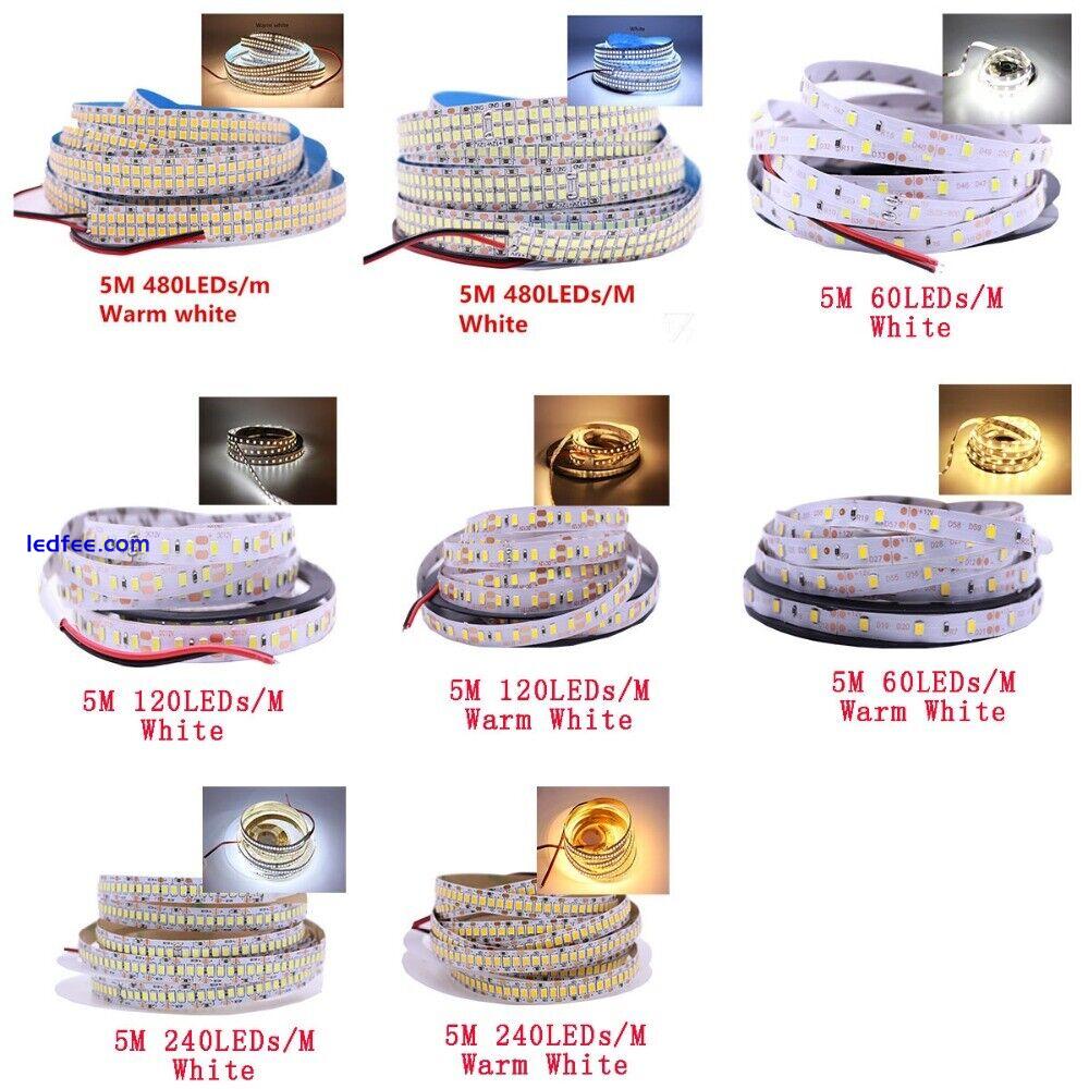 SMD 2835 5630 5050 60/120/240/480LEDs/m RGB LED Strip 5M 300/600/1200/2400LEDs/m 2 