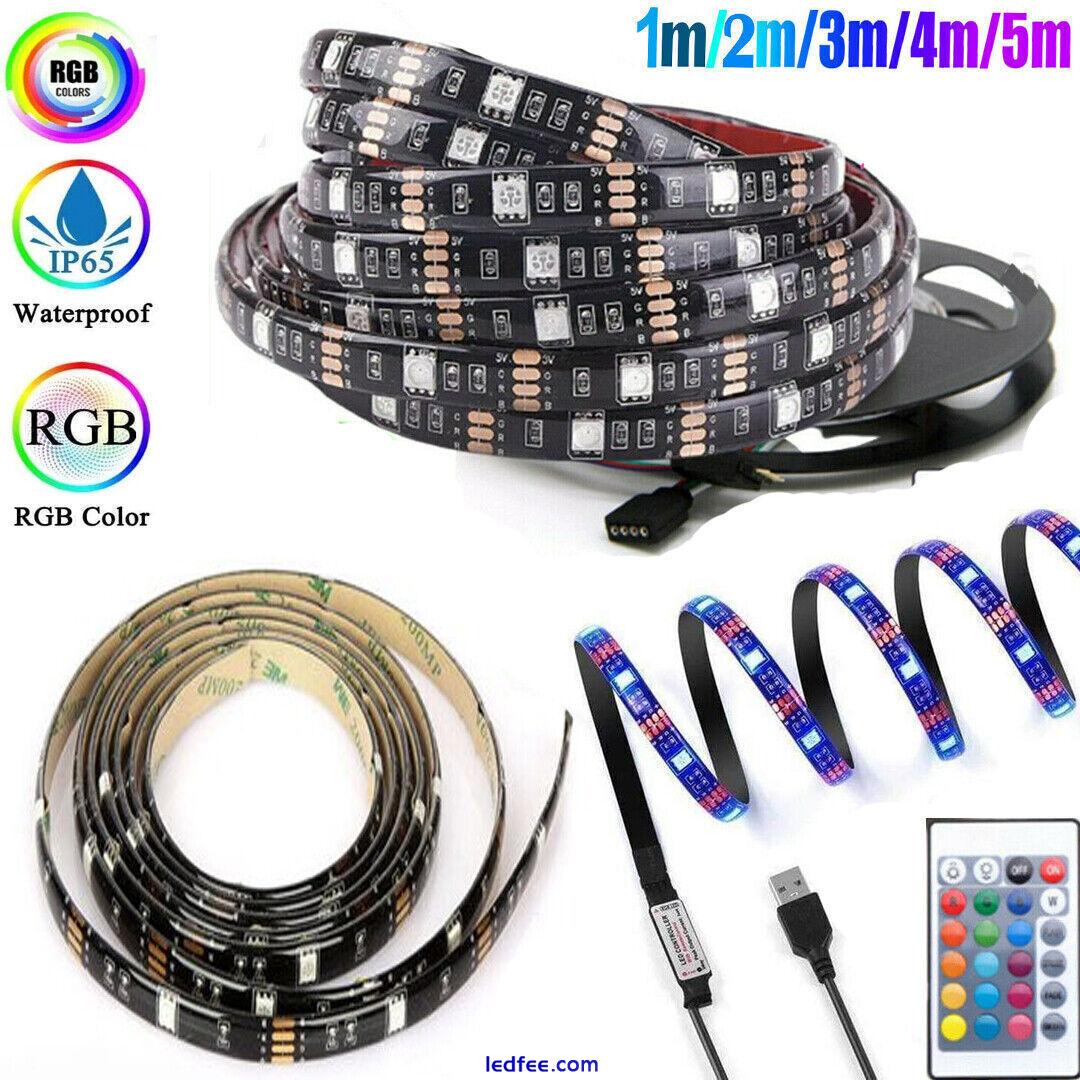 LED Strip Lights 1- 5m RGB 5050 Colour Changing Tape Cabinet Kitchen TV Lighting 1 