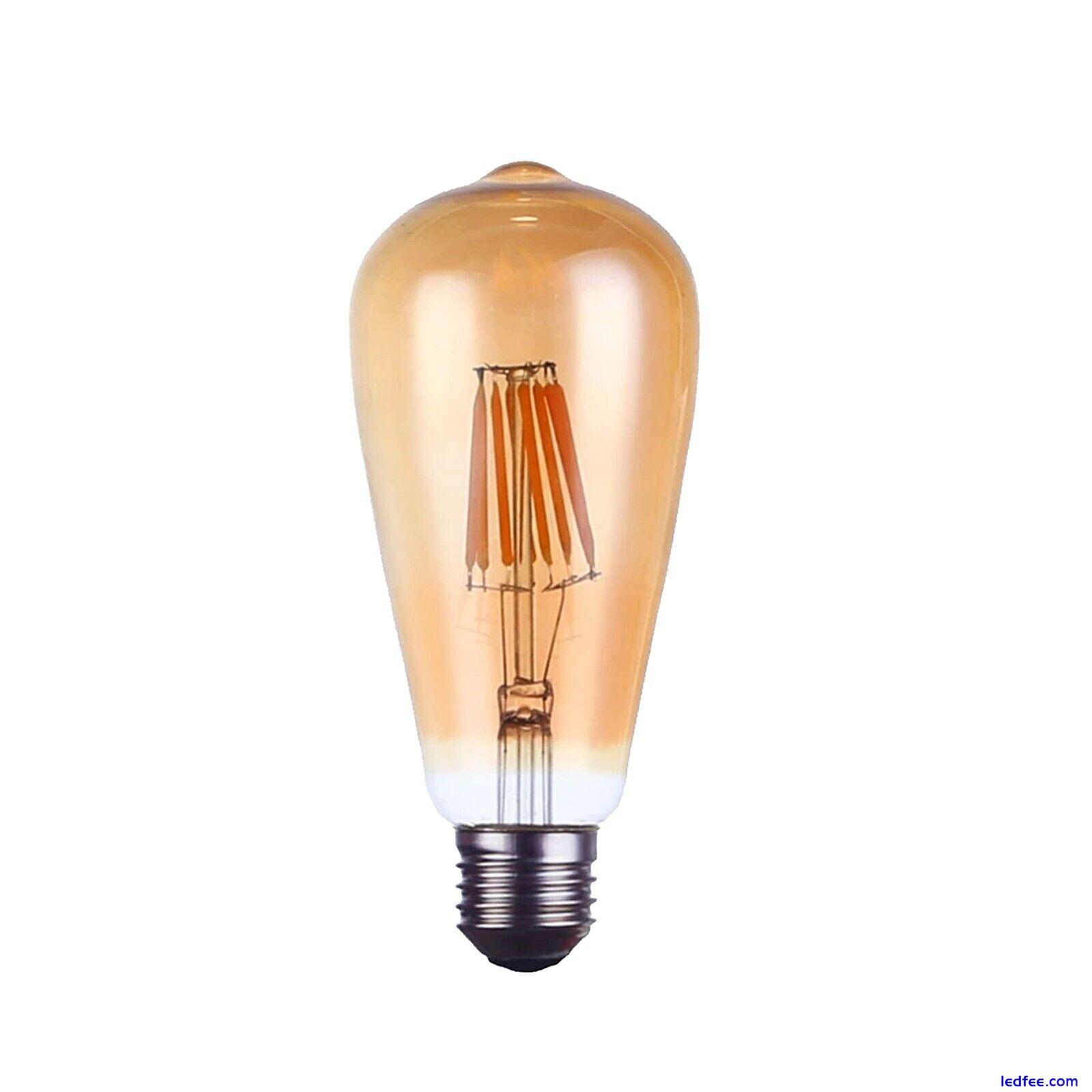 Vintage Filament LED Edison Bulb Dimmable ST64 E27 Decorative Industrial Lights 0 