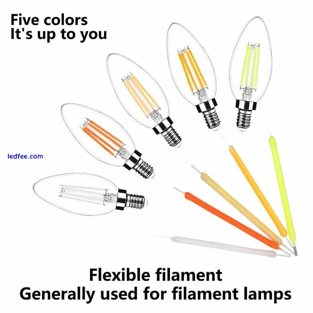 5x LED COB filaments individual, DIY,parallel,3V, 38mm Lights Indicator 5 Color 0 