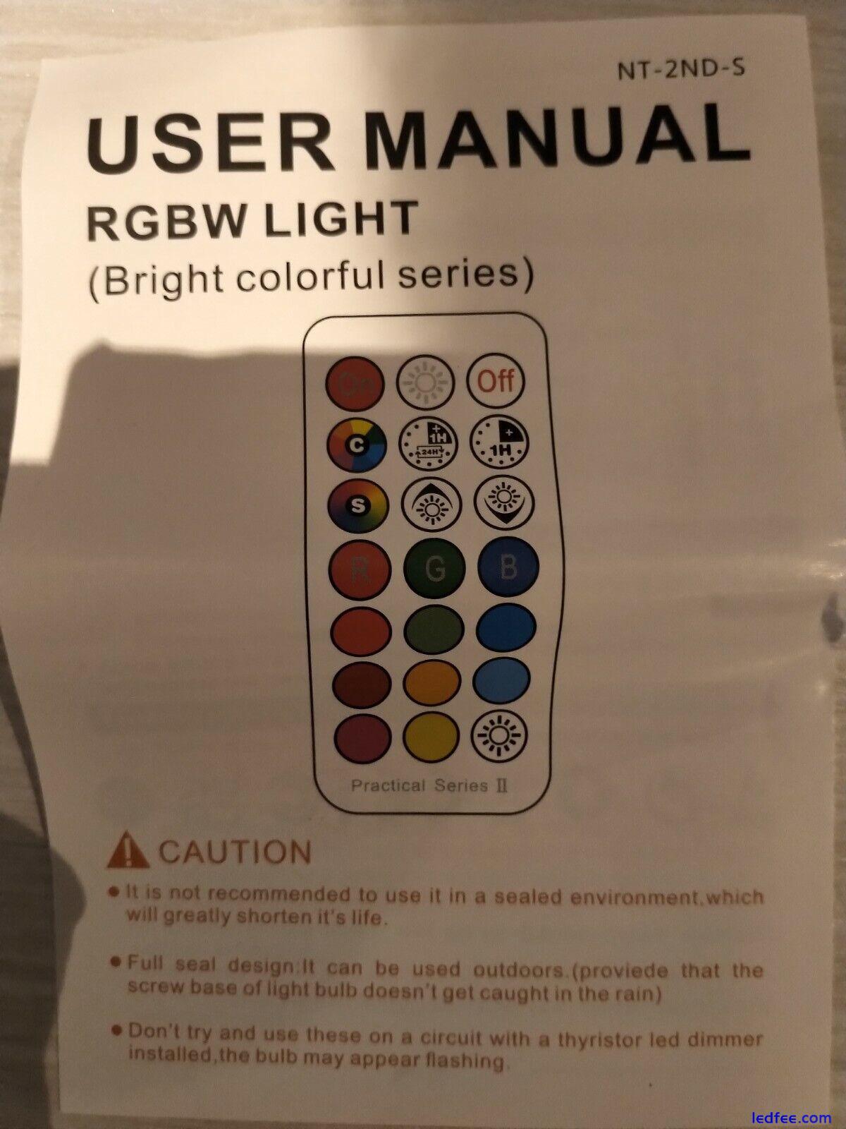 B22 LED RGB remote control  Multicolour light bulb lamp with timer 1 