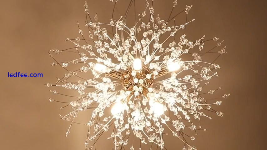 Ceiling Crystal 8 Lights Firework Chandelier Modern Pendant Lamp Kitchen Light 0 