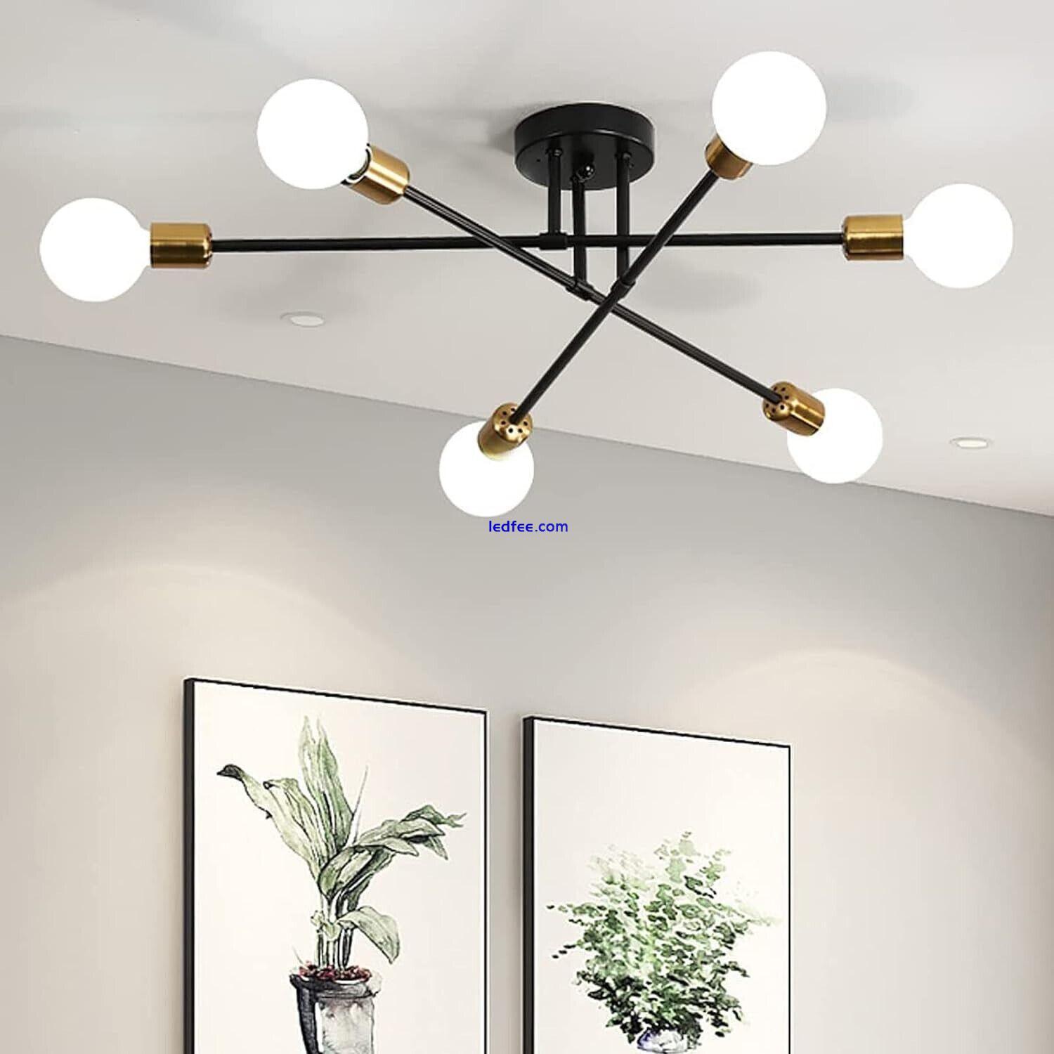 Modern LED Ceiling Light Bedroom Lamp Vintage Pendant Sputnik Chandelier Fixture 1 