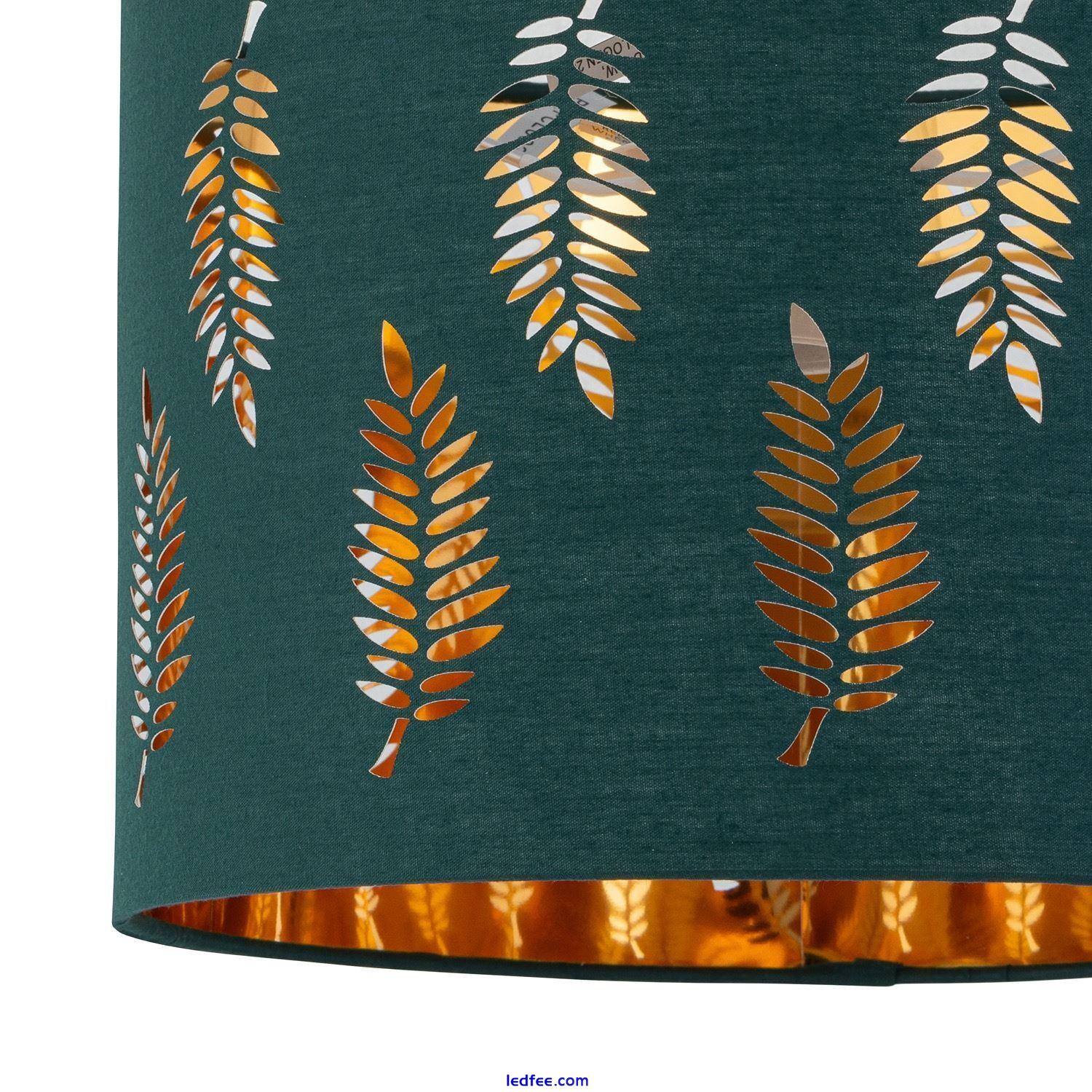 Modern Dark Green Fern 25cm Easy Fit Ceiling Light Shade Pendant Lightshade 1 