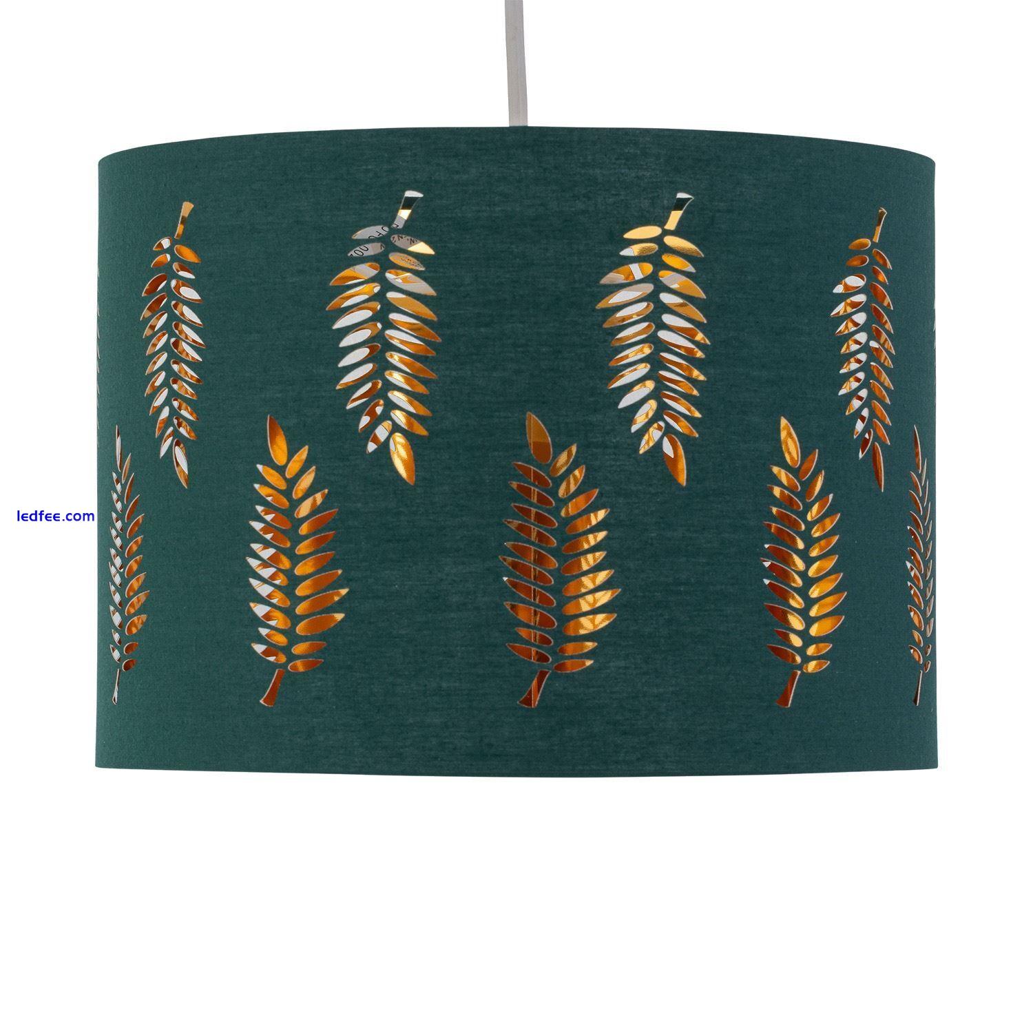 Modern Dark Green Fern 25cm Easy Fit Ceiling Light Shade Pendant Lightshade 0 