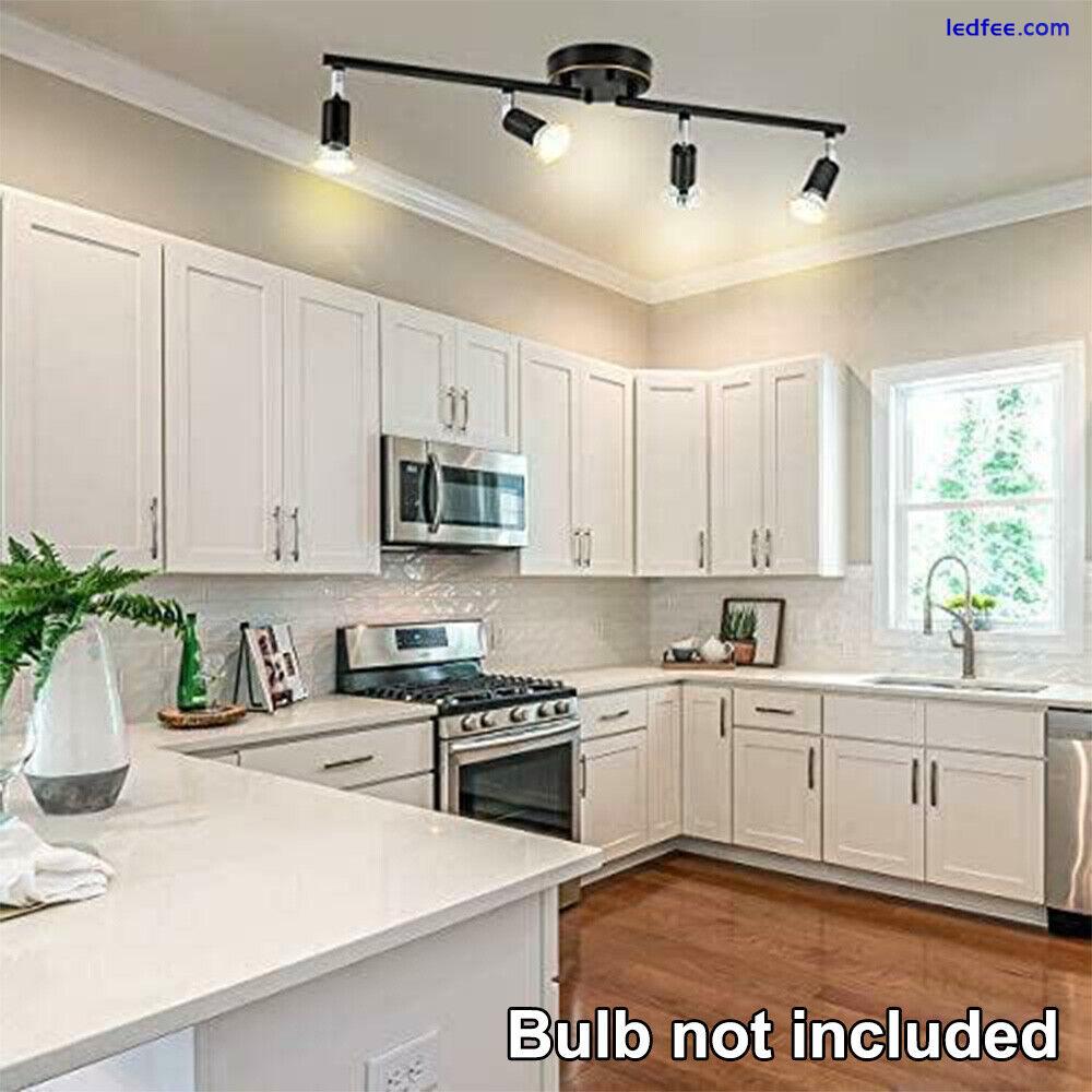 4 Way Ceiling Spotlight Adjustable Kitchen Bar Spot Light LED GU10 No Bulbs Lamp 2 