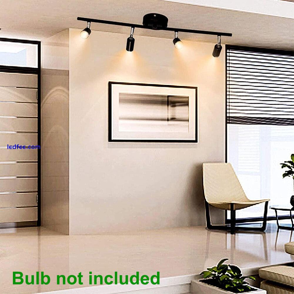 4 Way Ceiling Spotlight Adjustable Kitchen Bar Spot Light LED GU10 No Bulbs Lamp 3 