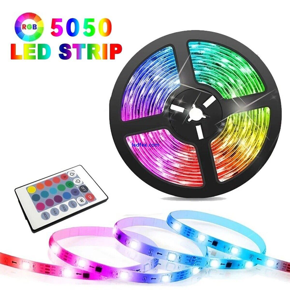 Flexible RGB LED Strip Light with USB Power 24Key Remote, DIY Backlighting Home 5 