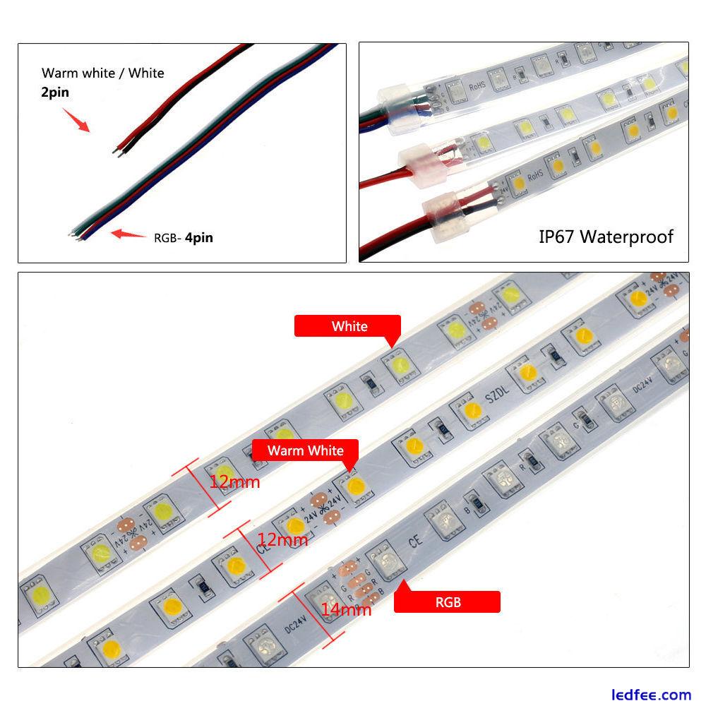 5m  20m 5050 RGB LED Strip Lights Colour Changing cabinet kitchen tape ribbon DC 1 