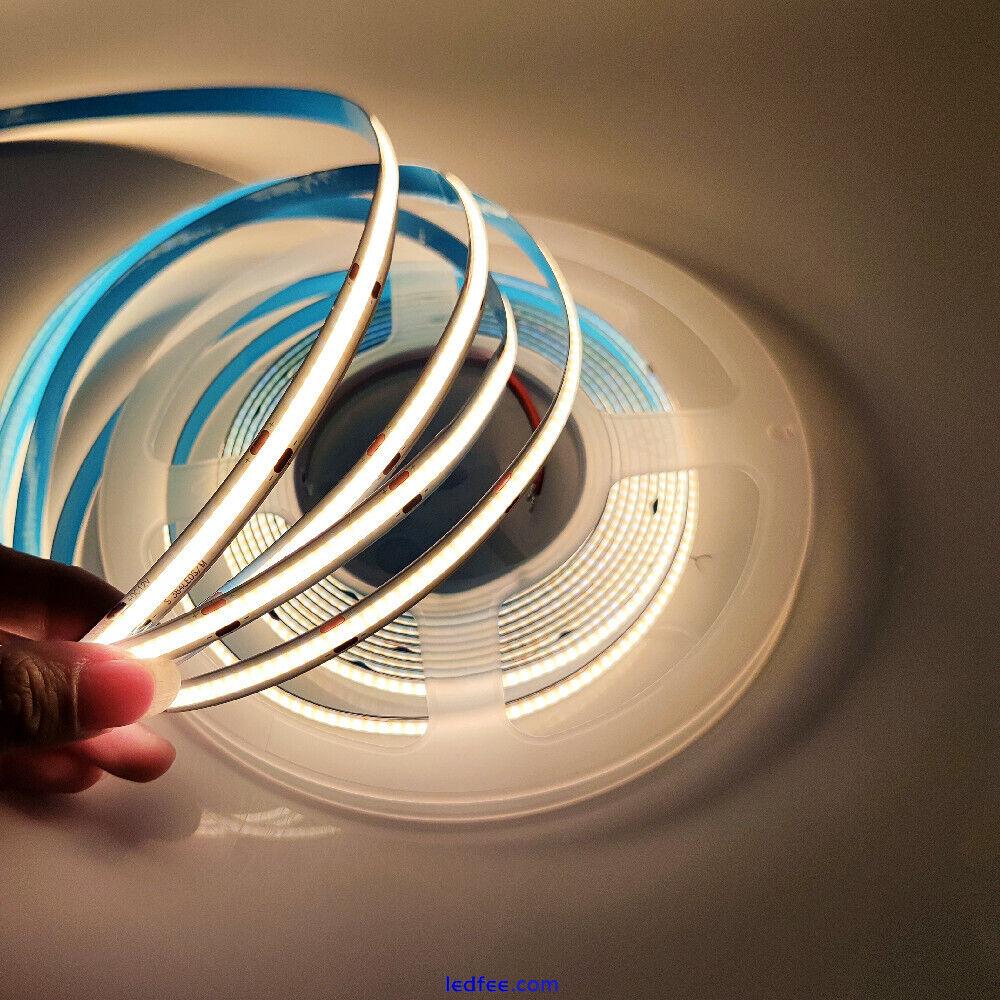 High Density Flexible COB LED strip Light 384 528 LEDs/m 12V 24V RA90 tape lamp 0 