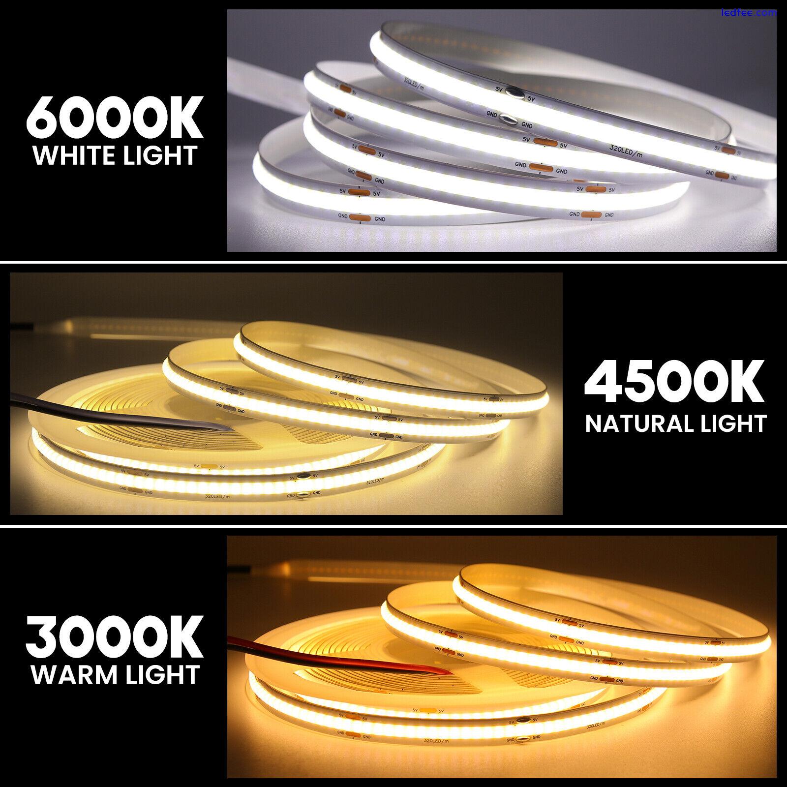 High Density COB LED Strip Lights 3mm 5mm 8mm Flexible Tape Cabinet Kitchen Lamp 2 