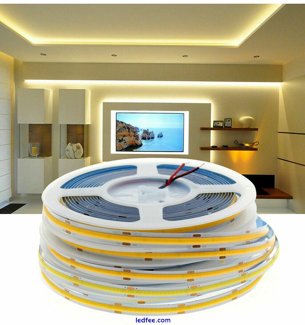 1m~10m COB Led Strip Lights Flexible Tape Light Bar Room Home Indoor Decoration 5 