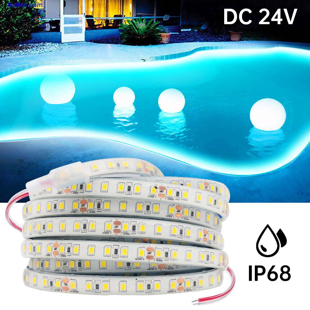 24V LED Strip Lights Waterproof Tape Rope Self Adhesive Swimming Pools Lighting 1 