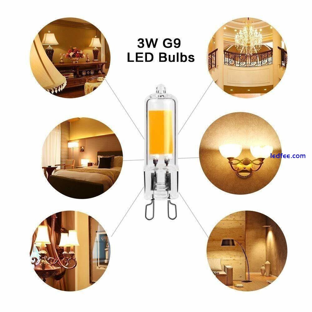 4 x G9 LED Bulb Warm White Dimmable COB 3W=40W Halogen Capsule Wall Light Bulbs 4 