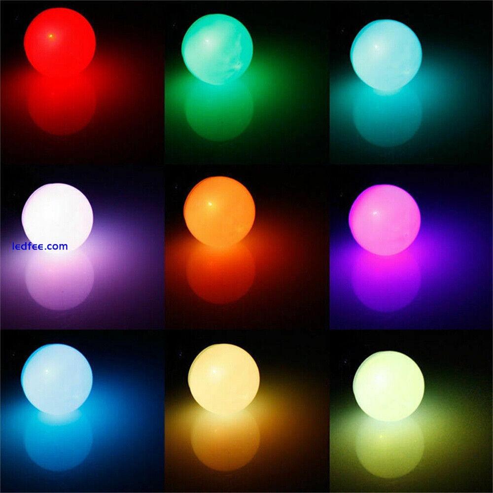 10 x Assorted Pack Coloured E27 LED Light Bulbs Golf Ball ES Festoon Party Lamp. 4 