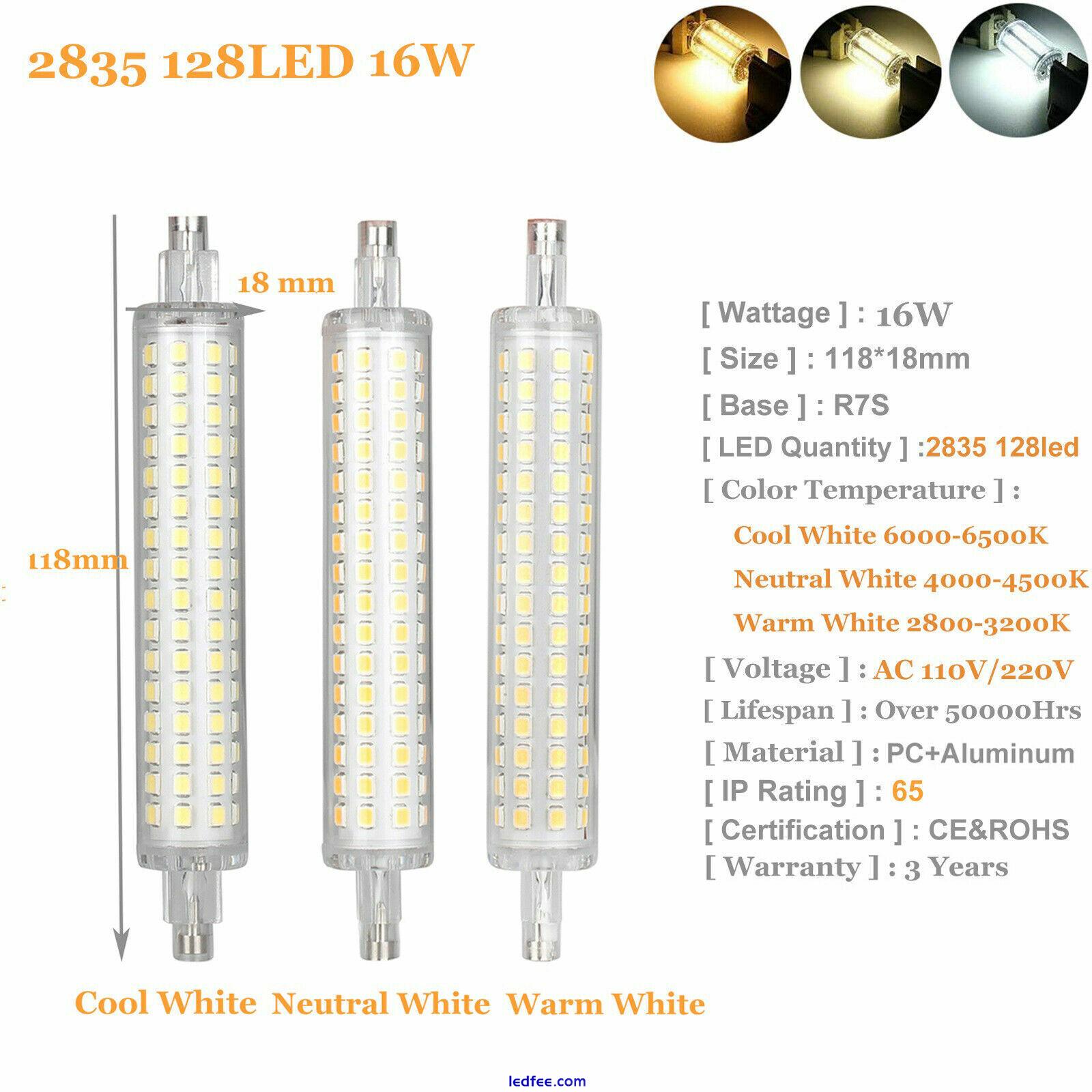 LED Floodlight Corn Bulbs  R7S 78mm 118mm12W 16W Multi Purpose Lamps 110V 220V 2 