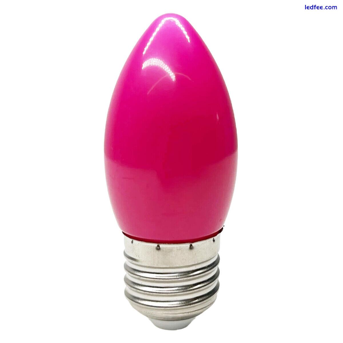 Crown Coloured LED Candle Light Bulb Orange Pink Purple Blue White Lamp for Home 5 