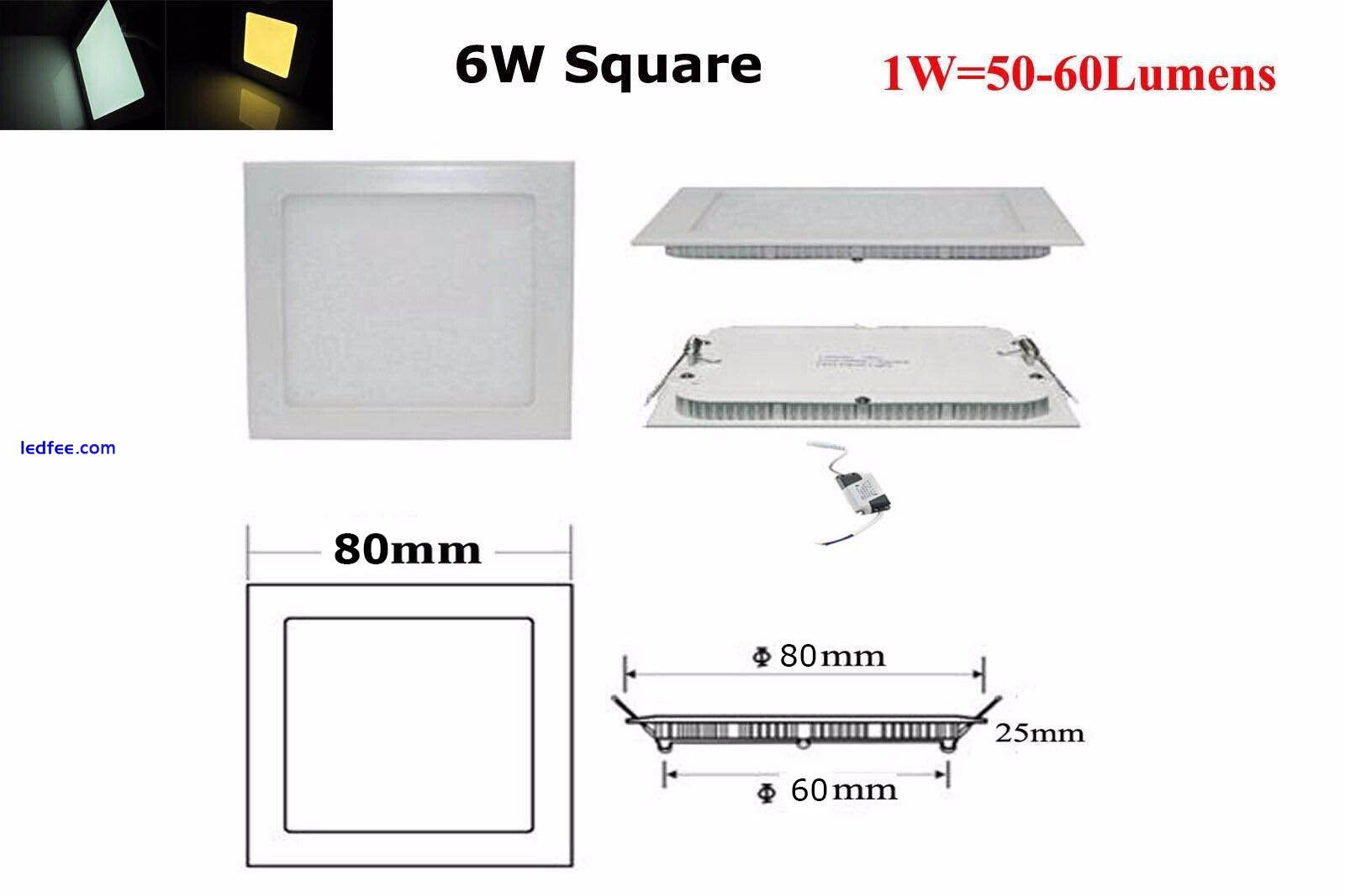 Dimmable Recessed LED Panel Light Epistar 9W 12W 15W 18W 21W Ceiling Down Lights 5 