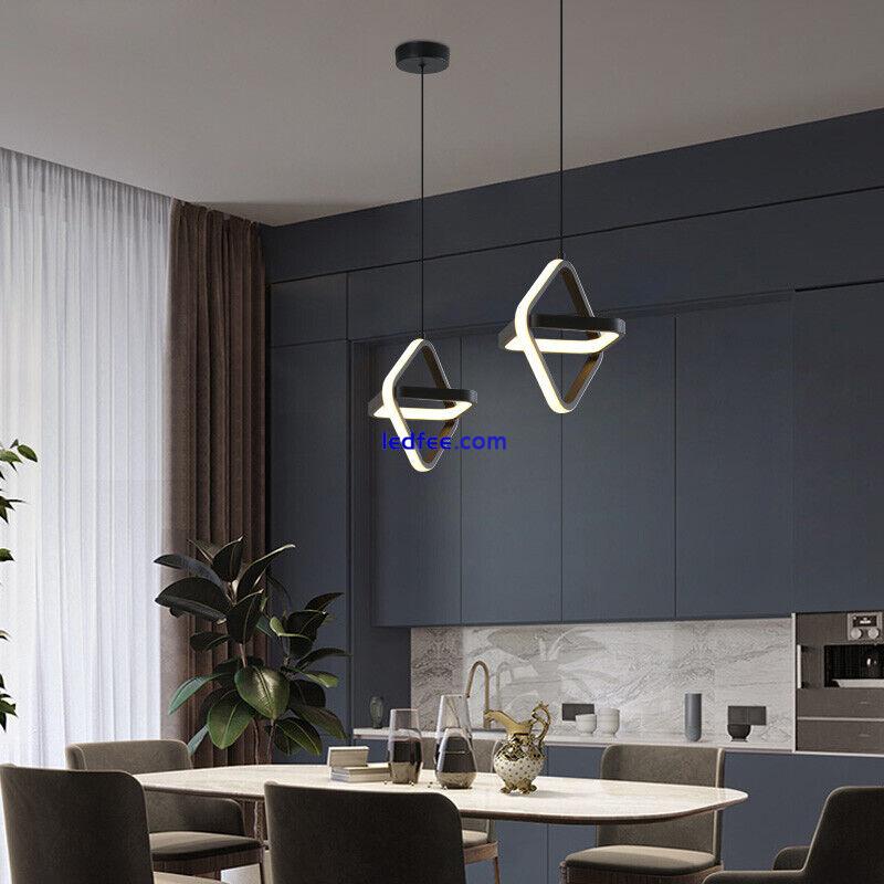 3X LED Pendant Light Kitchen Lamp Black Chandelier Lighting Hotel Ceiling Lights 3 